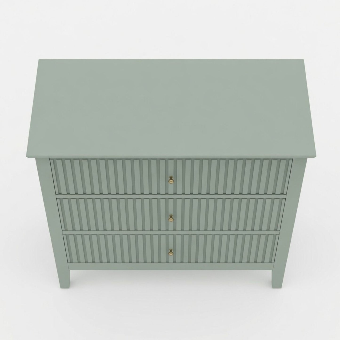 Fluted 3 Drawer Nightstand With Soft Close Slides