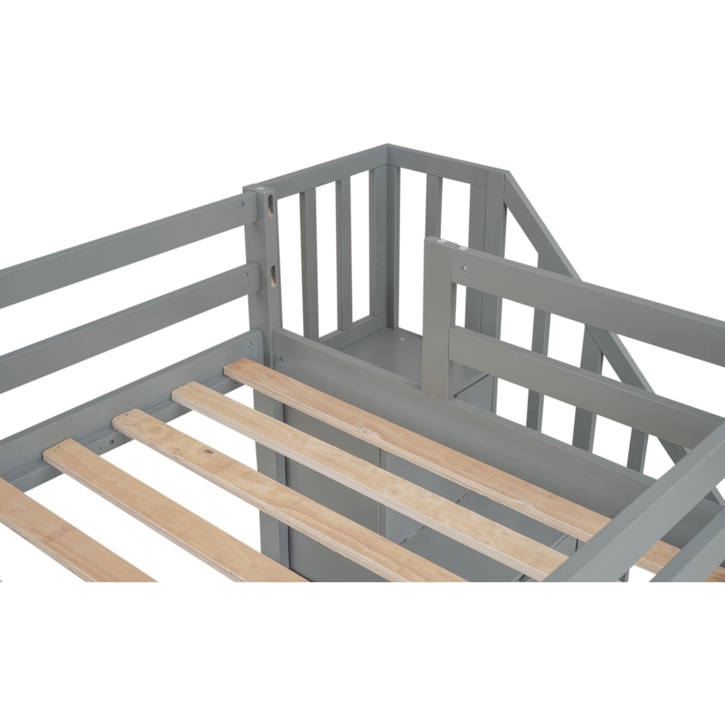 Loft Bed Frame With Built In Desk And Double Storage Drawers - The Sleep Loft - Online Mattress Showroom NYC