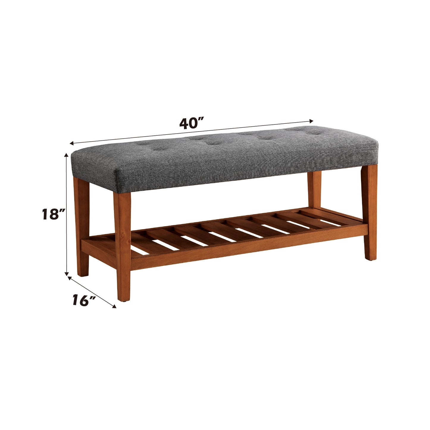 Charla - Upholstered Bench - The Sleep Loft - Online Mattress Showroom NYC