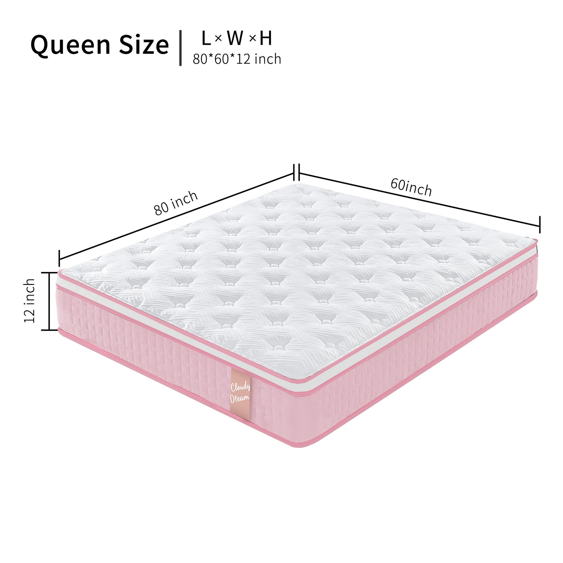 12" Hybrid Mattress With Individual Pocket Spring, Comortable Memory Foam - The Sleep Loft - Online Mattress Showroom NYC