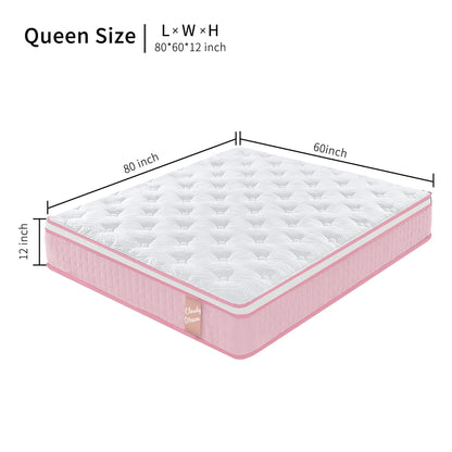 12" Hybrid Mattress With Individual Pocket Spring, Comortable Memory Foam - The Sleep Loft - Online Mattress Showroom NYC