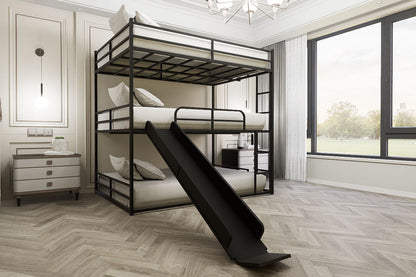 Twin Size House Loft Bed With Slide And Ladder - Black - The Sleep Loft - Online Mattress Showroom NYC