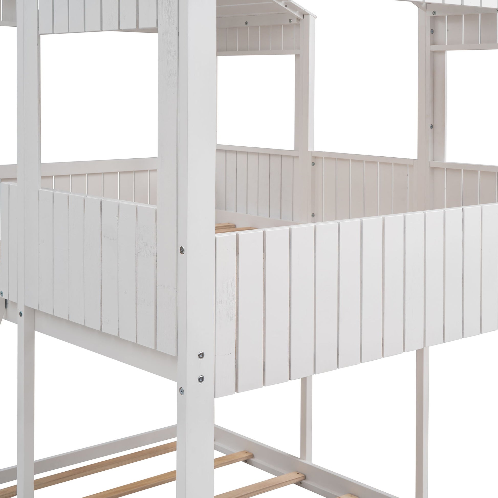 Bunk Bed With Roof, Window, Guardrail, Ladder - The Sleep Loft - Online Mattress Showroom NYC