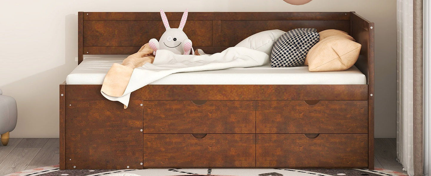 Daybed With Drawers And Shelves - The Sleep Loft - Online Mattress Showroom NYC