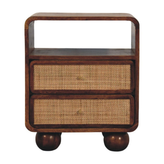 Larissa - 2 Drawer Nightstand - Brown - The Sleep Loft - Online Mattress Showroom NYC