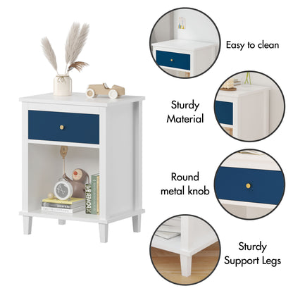 Nightstand With 1 Drawer 1 Shelf - The Sleep Loft - Online Mattress Showroom NYC