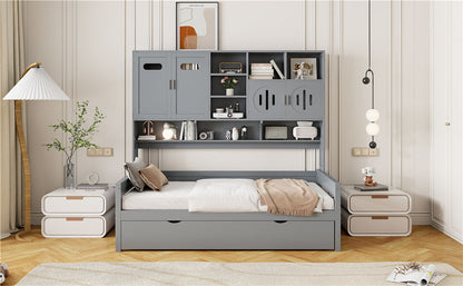 Daybed With All-In-One Cabinet And Shelf - The Sleep Loft - Online Mattress Showroom NYC
