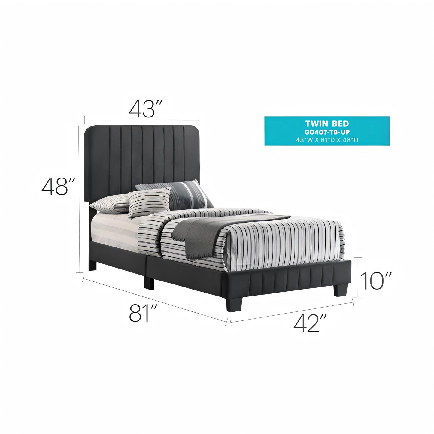 Channel Tufted Bed - The Sleep Loft - Online Mattress Showroom NYC