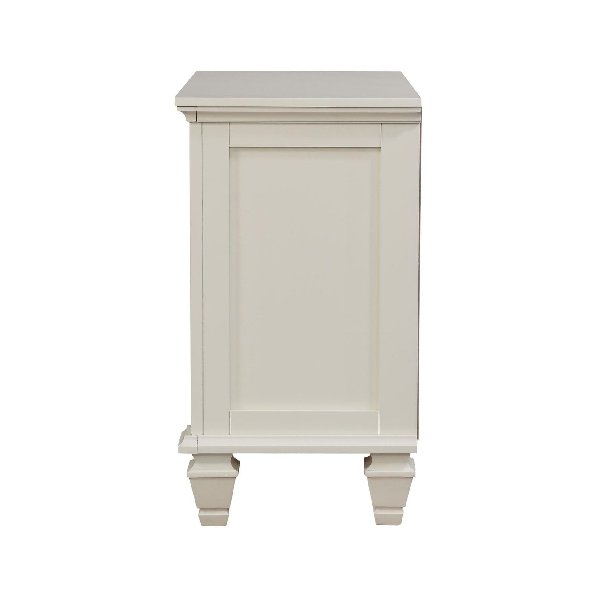 Cottage 3 Drawer Nightstand With Pull Out Tray - Cream White - The Sleep Loft - Online Mattress Showroom NYC