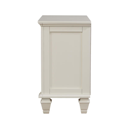Cottage 3 Drawer Nightstand With Pull Out Tray - Cream White - The Sleep Loft - Online Mattress Showroom NYC