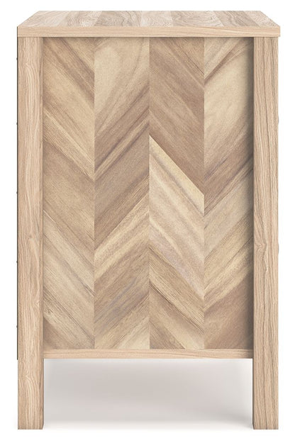 Battelle - Two Drawer Night Stand - Tan