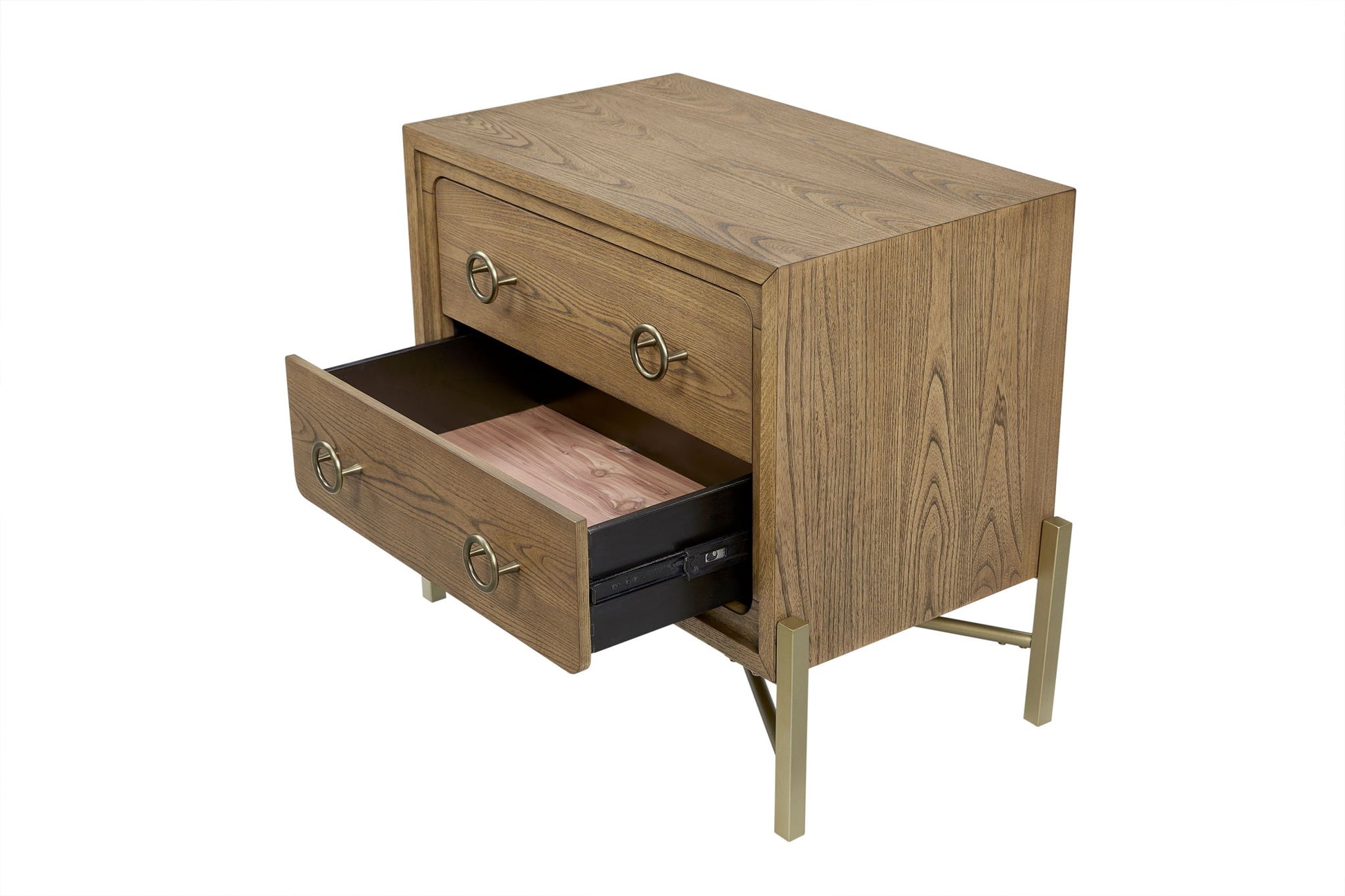 2 Drawer Nightstand With USB - Latte - The Sleep Loft - Online Mattress Showroom NYC