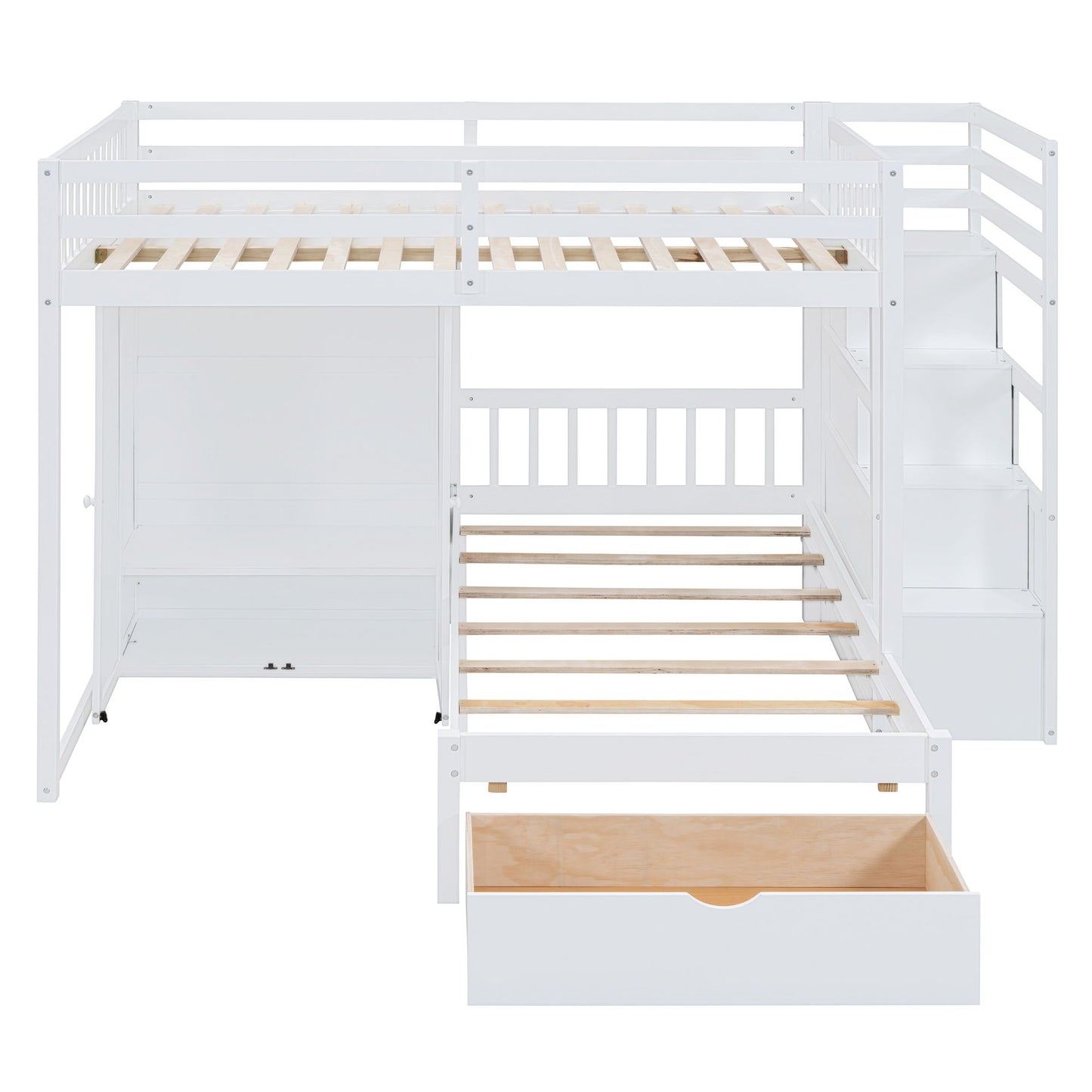 Bunk Bed With Wardrobe, Drawers - The Sleep Loft - Online Mattress Showroom NYC