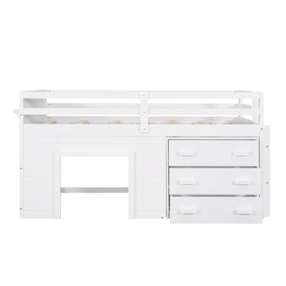 Loft Bed With Cabinet And Shelf - The Sleep Loft - Online Mattress Showroom NYC