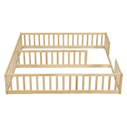 Double Floor Bed With Fence, Guardrails, Without Door - The Sleep Loft - Online Mattress Showroom NYC