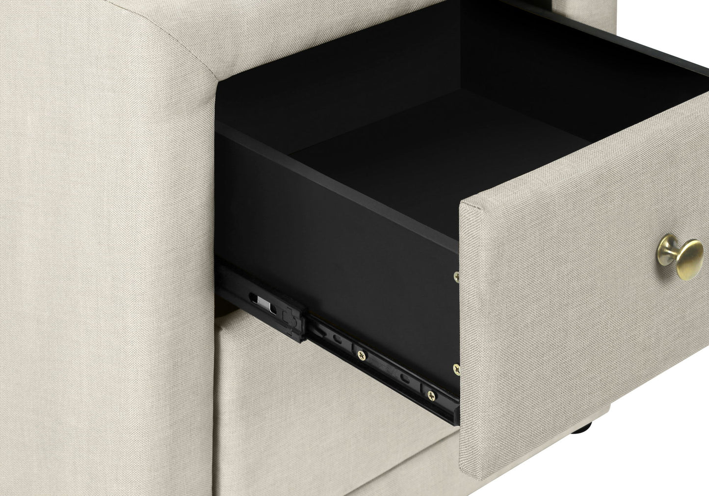 Nightstand, Storage Drawer Versatile Use, Upholstered, Transitional - The Sleep Loft - Online Mattress Showroom NYC