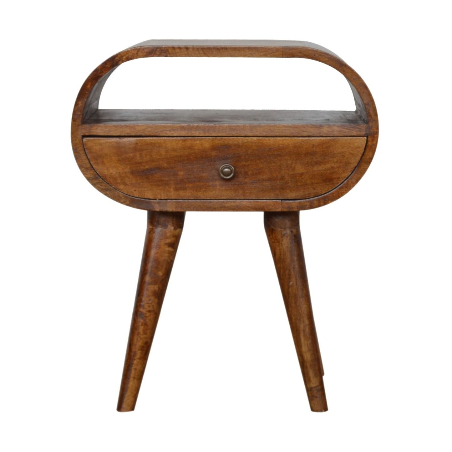 Circular Open Bedside Nightstand - The Sleep Loft - Online Mattress Showroom NYC