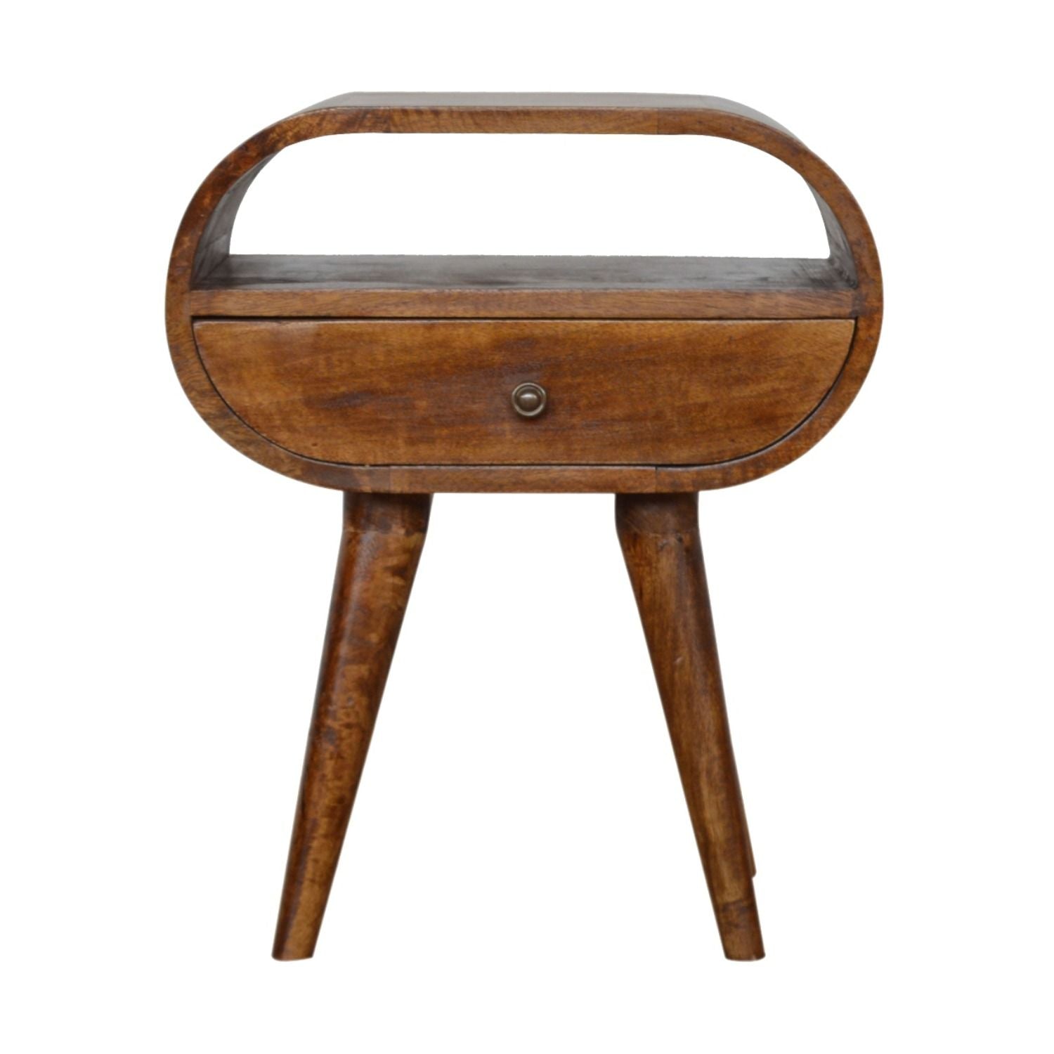 Circular Open Bedside Nightstand - The Sleep Loft - Online Mattress Showroom NYC