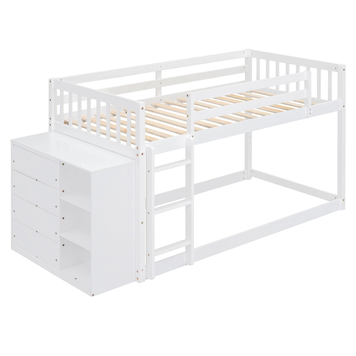 Bunk Bed With 4 Drawers And 3 Shelves - The Sleep Loft - Online Mattress Showroom NYC