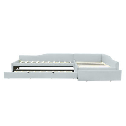 Upholstered Double Daybed With Trundle And Drawer - The Sleep Loft - Online Mattress Showroom NYC