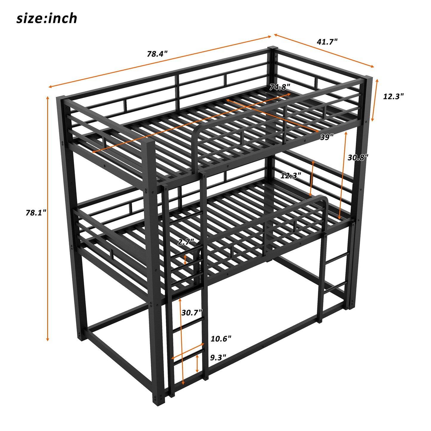 Triple Bunk Bed With Sturdy Construction And Space Saving Design - The Sleep Loft - Online Mattress Showroom NYC