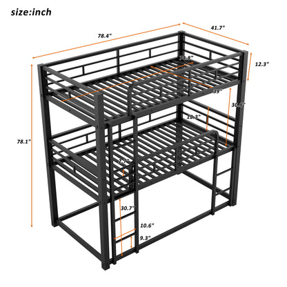 Triple Bunk Bed With Sturdy Construction And Space Saving Design - The Sleep Loft - Online Mattress Showroom NYC