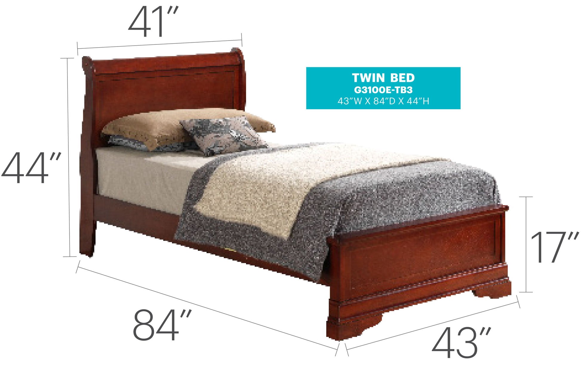 Sleigh Bed With Low Footboard - The Sleep Loft - Online Mattress Showroom NYC