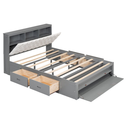 Platform Bed With Storage Headboard, Shoe Rack And 4 Drawers - The Sleep Loft - Online Mattress Showroom NYC