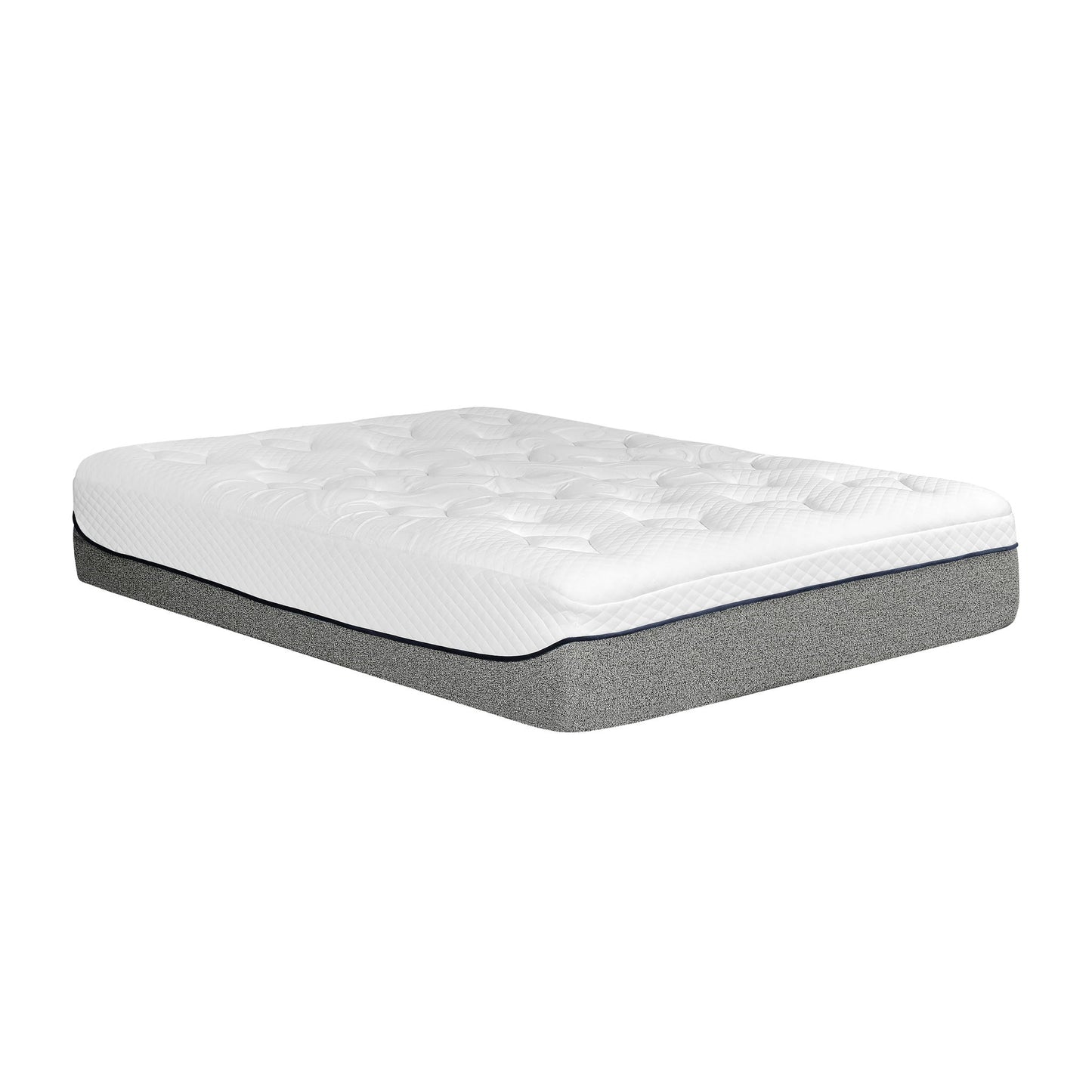 Ultra Plush 13" Gel Memory Foam Mattress For King Size Bed With Double Layered Jacquard Cover - Gray / White - The Sleep Loft - Online Mattress Showroom NYC