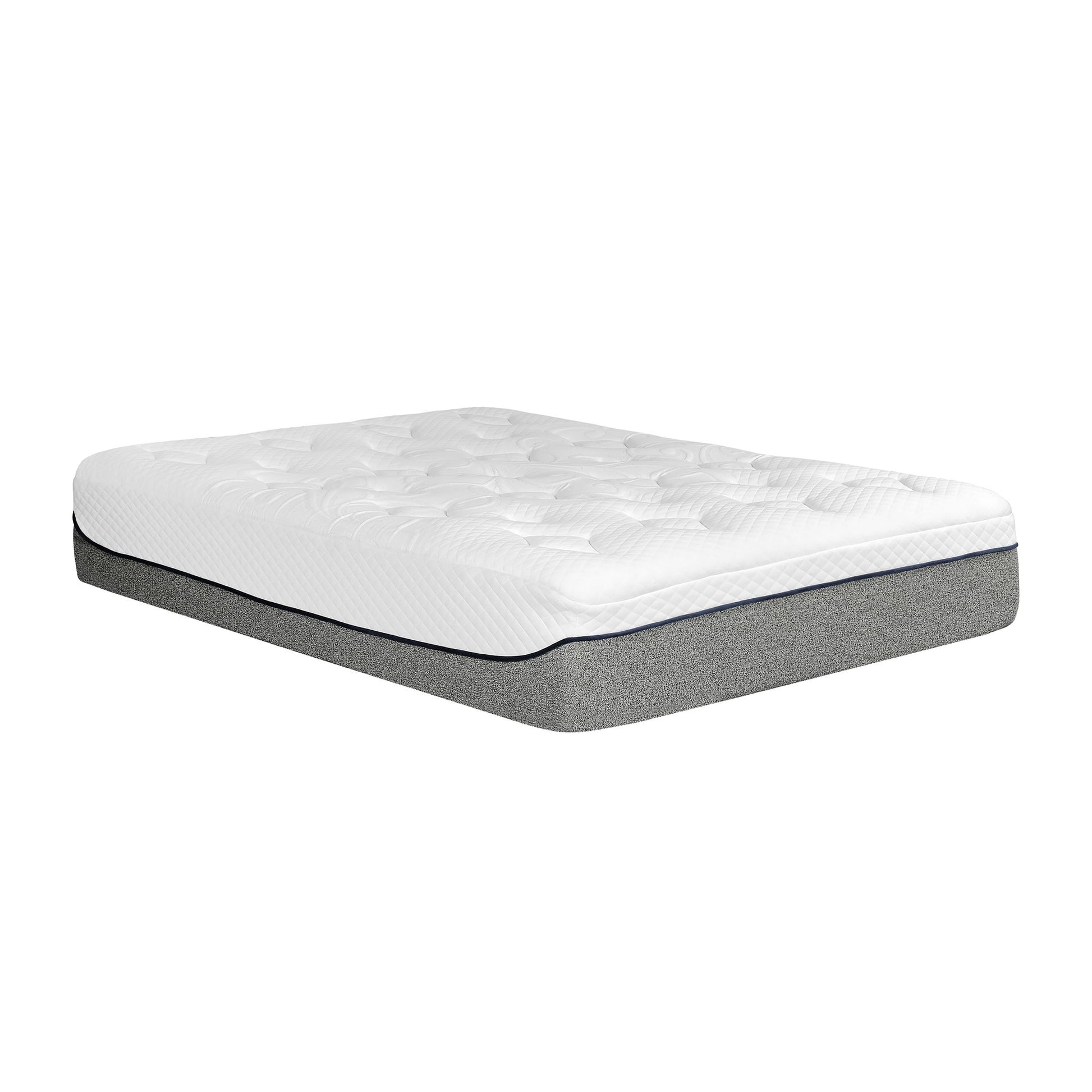 Ultra Plush 13" Gel Memory Foam Mattress For King Size Bed With Double Layered Jacquard Cover - Gray / White - The Sleep Loft - Online Mattress Showroom NYC