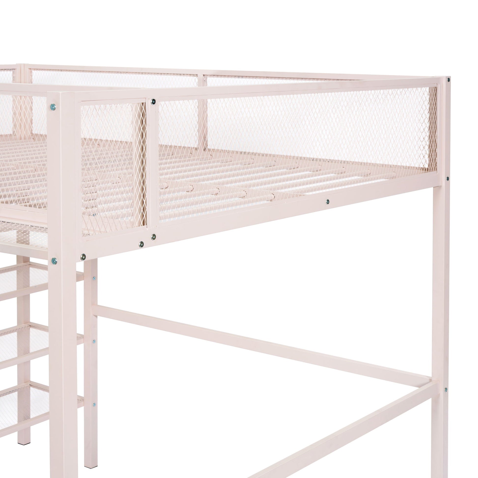 Loft Bed With 4 Tier Shelves And Storage - The Sleep Loft - Online Mattress Showroom NYC