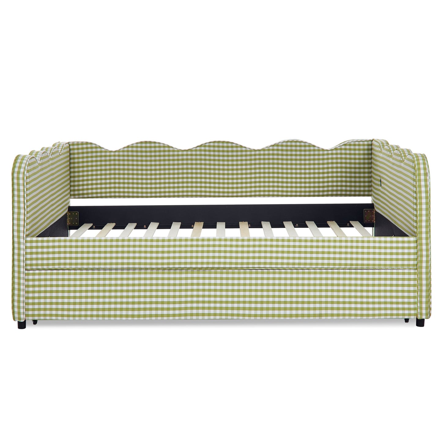 Gingham Daybed With USB Charging Port, Wave-Shaped Design - The Sleep Loft - Online Mattress Showroom NYC
