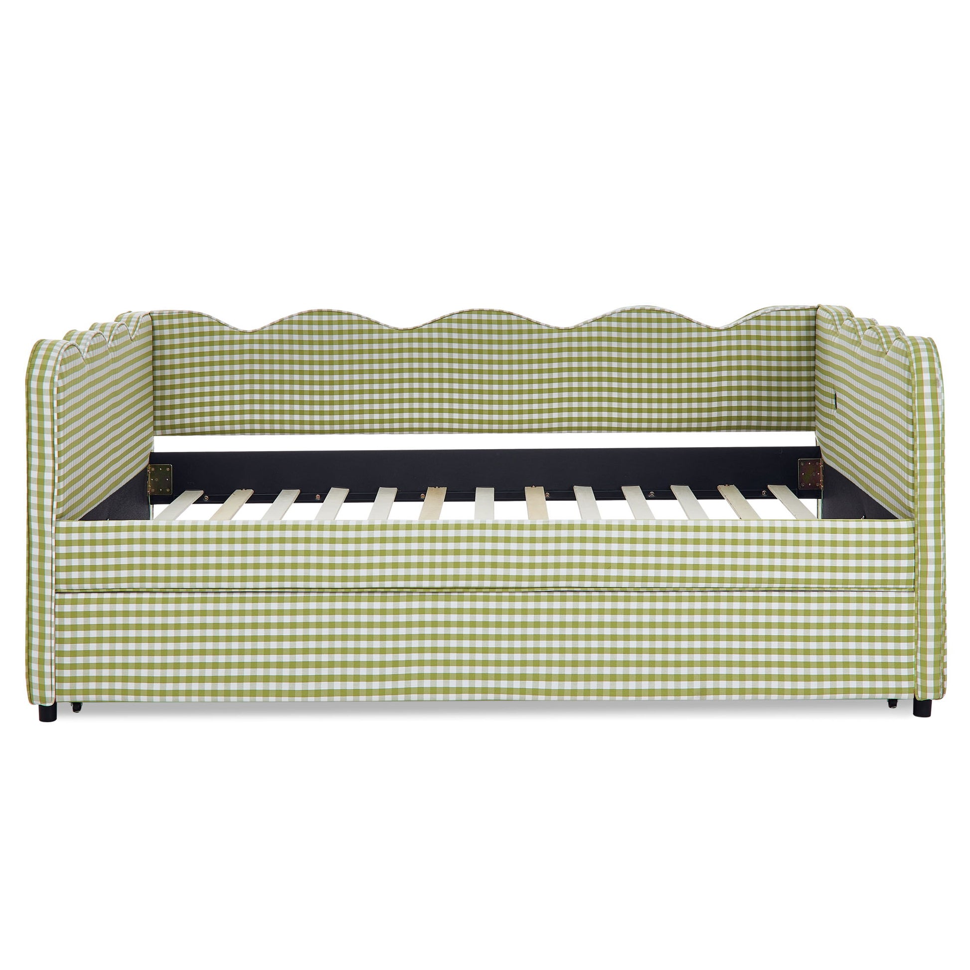 Gingham Daybed With USB Charging Port, Wave-Shaped Design - The Sleep Loft - Online Mattress Showroom NYC