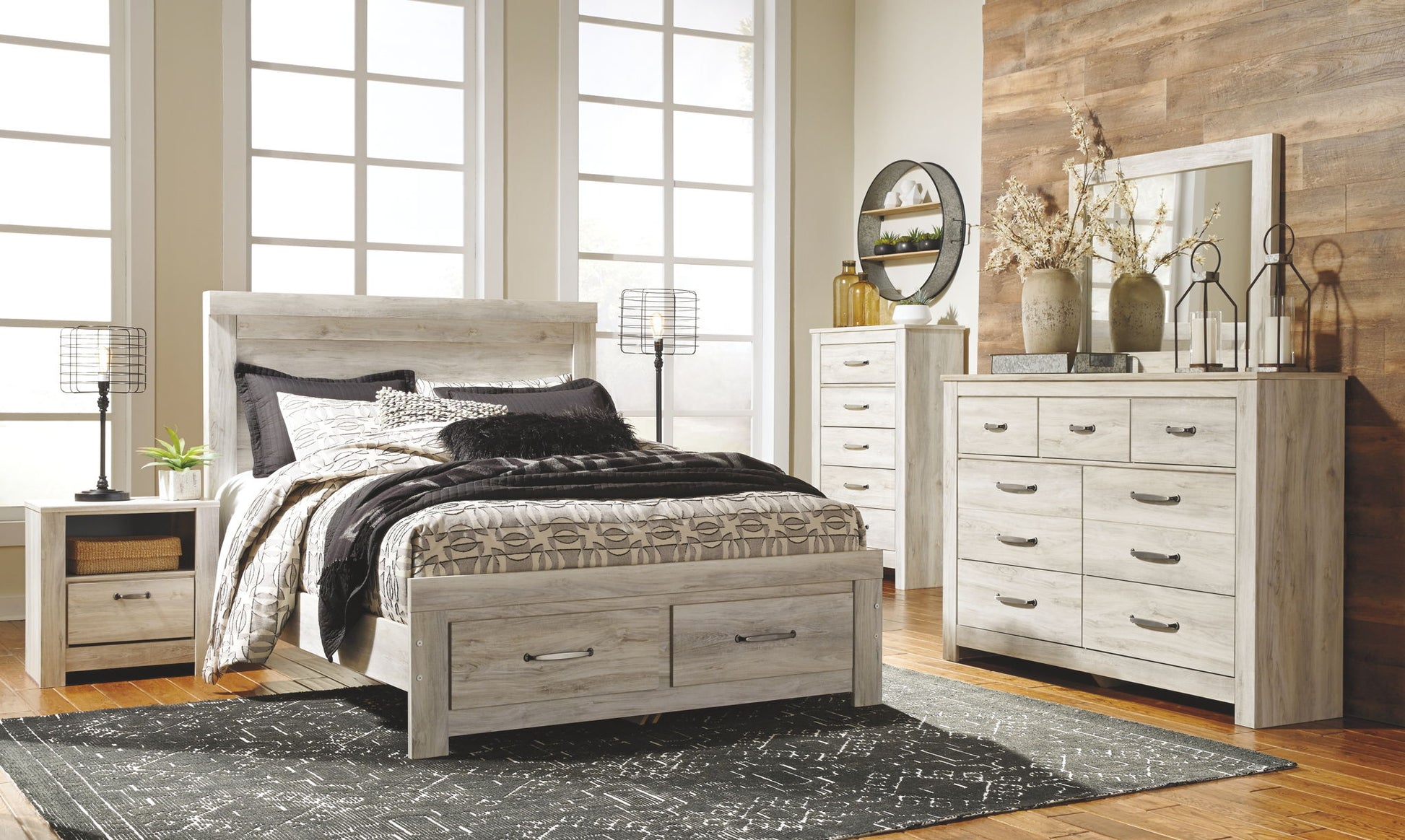 Bellaby - One Drawer Night Stand - Whitewash - The Sleep Loft - Online Mattress Showroom NYC