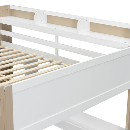 Loft Bed With Built In Storage Shelves, Clothes Rail, And Desk - The Sleep Loft - Online Mattress Showroom NYC