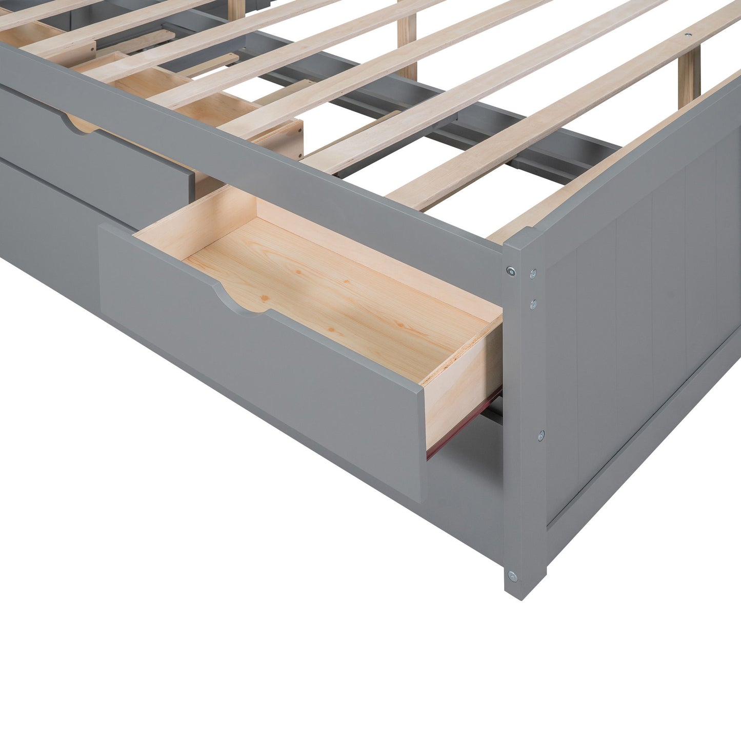 Captain Bed With Built In Bookshelves, 3 Storage Drawers, And Trundle - The Sleep Loft - Online Mattress Showroom NYC