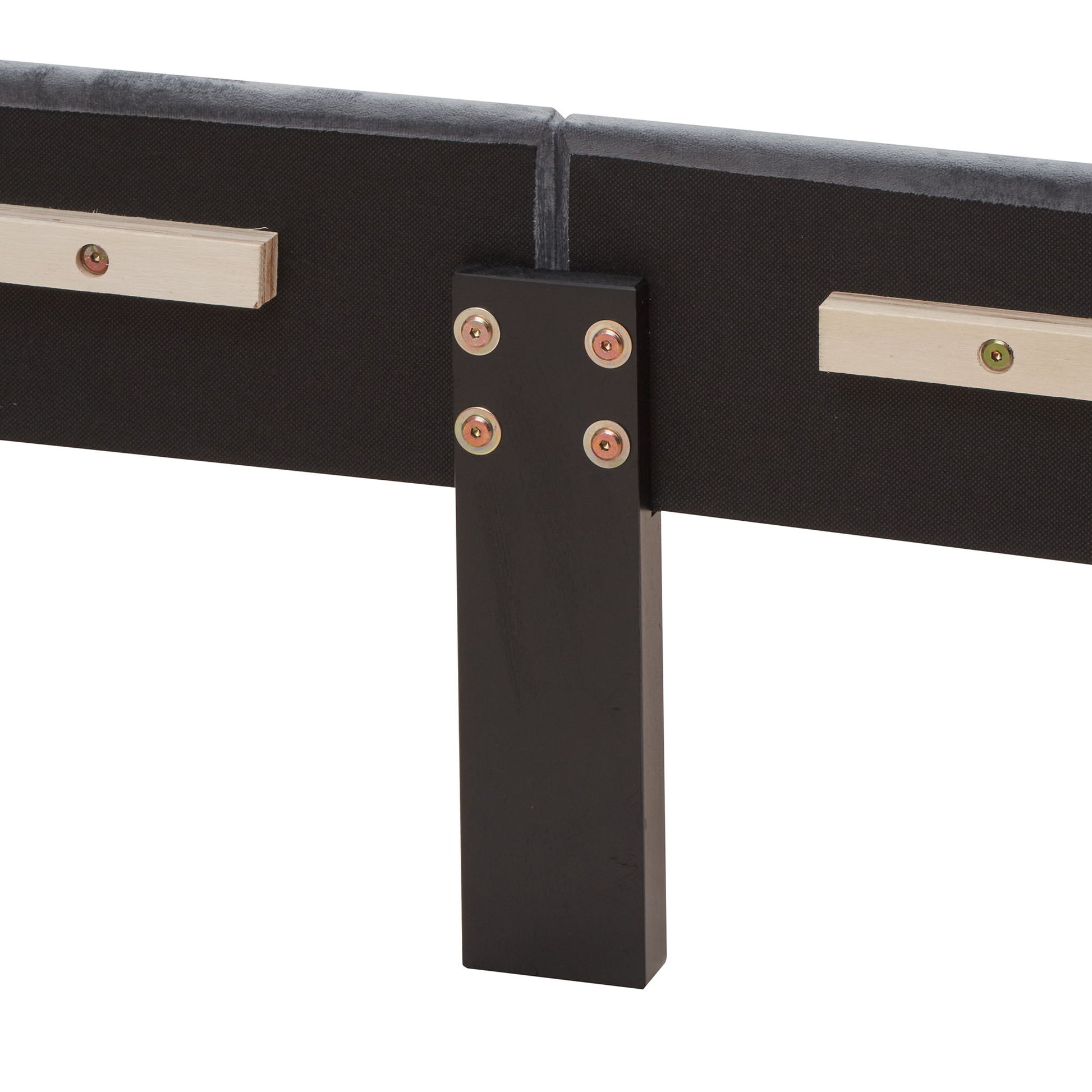 Velvet Button Tufted-Upholstered Bed With Wings Design Strong Wood Slat Support Queen Platform Bed - Gray - The Sleep Loft - Online Mattress Showroom NYC