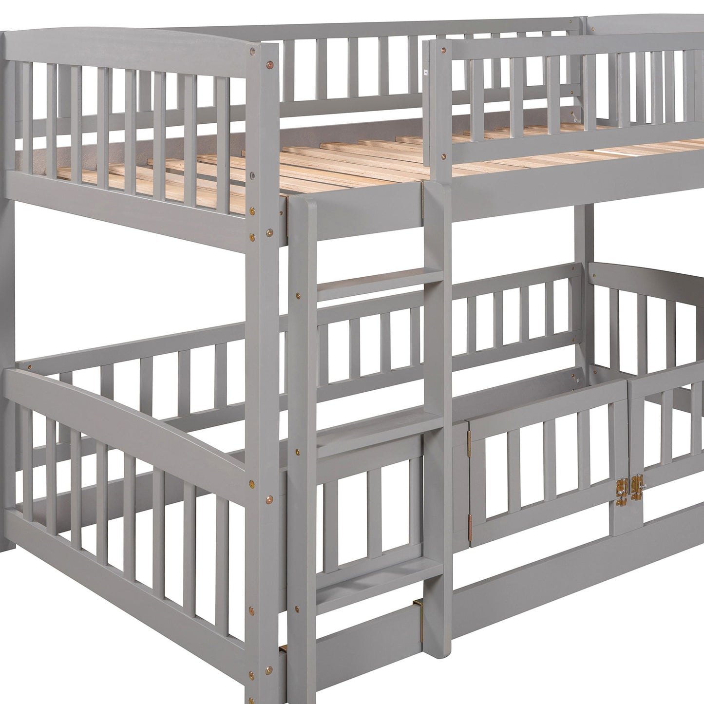 Low Bunk Bed With Slide, Fence And Ladder - The Sleep Loft - Online Mattress Showroom NYC