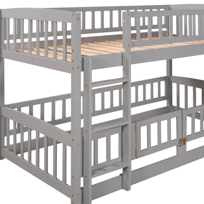 Low Bunk Bed With Slide, Fence And Ladder - The Sleep Loft - Online Mattress Showroom NYC