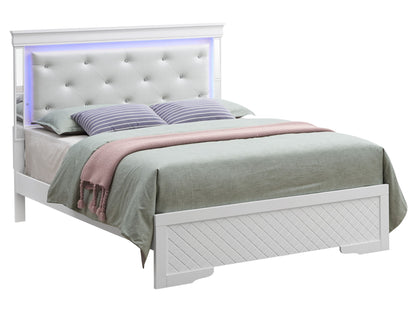 Bed With LED Light Accents Headboard - The Sleep Loft - Online Mattress Showroom NYC