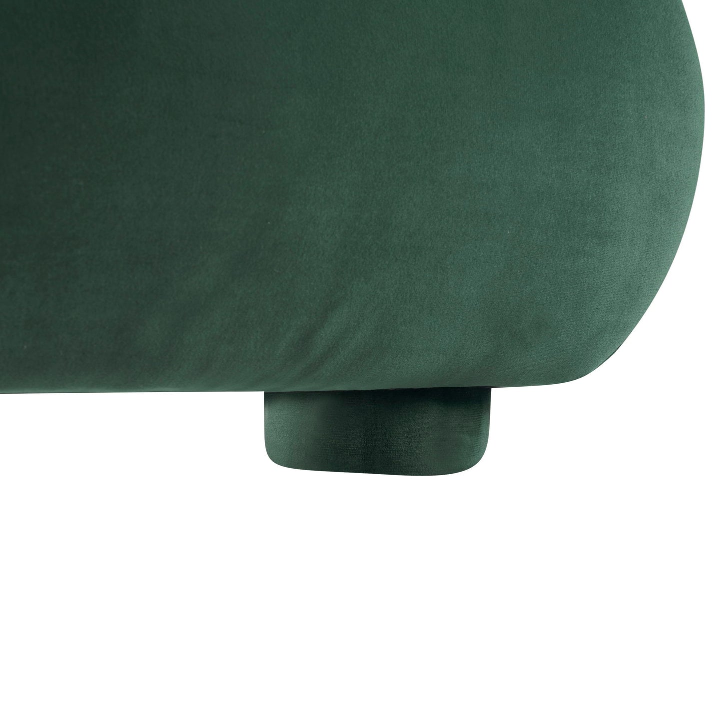 Upholstered Simple Modern Bedroom Bed With Curved Headboard - The Sleep Loft - Online Mattress Showroom NYC