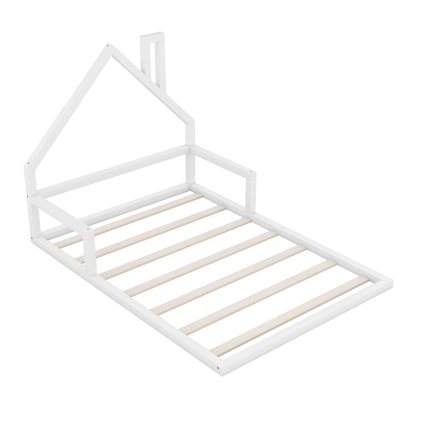 Elegant Floor Bed With House Shaped Headboard - The Sleep Loft - Online Mattress Showroom NYC