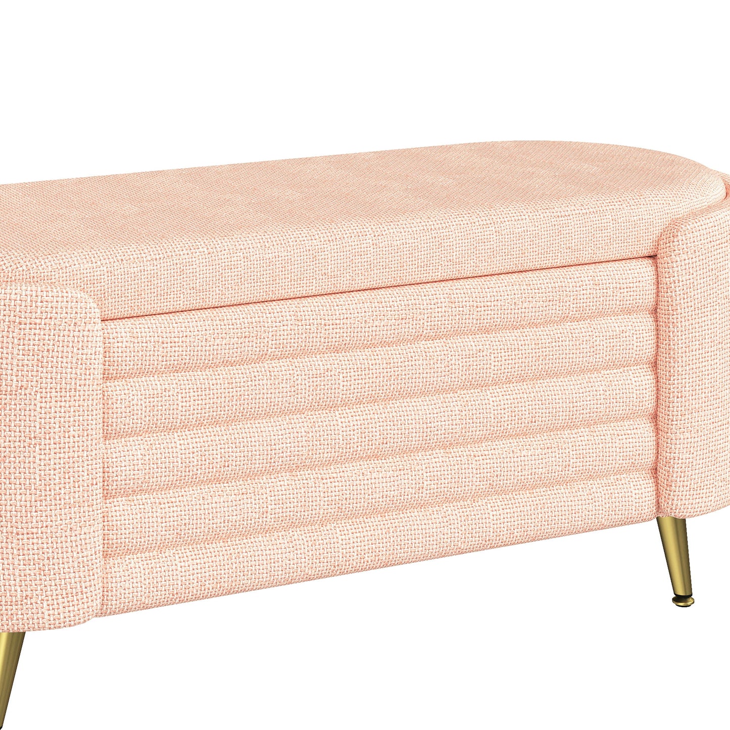 Modern Oval Storage Ottoman With Upholstery - The Sleep Loft - Online Mattress Showroom NYC