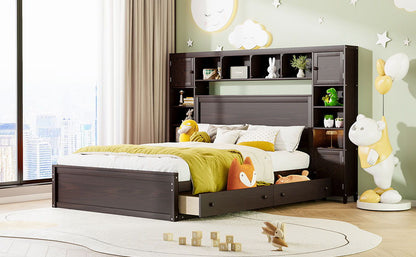 Bed With All In One Cabinet, Shelf And Sockets - The Sleep Loft - Online Mattress Showroom NYC