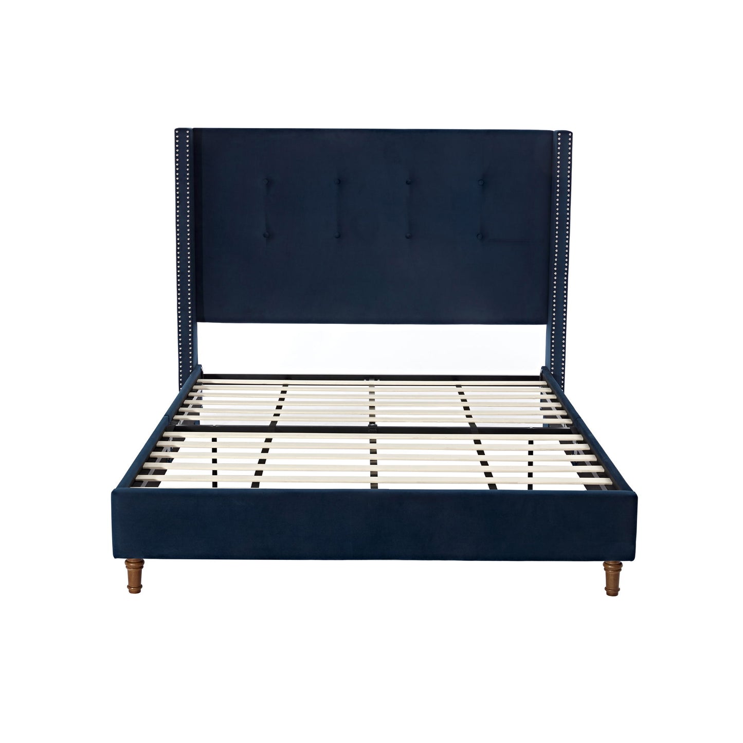 Peyton - Upholstered Bed With 54" High Headboard, Traditional Hand Buttoned Tufting - The Sleep Loft - Online Mattress Showroom NYC