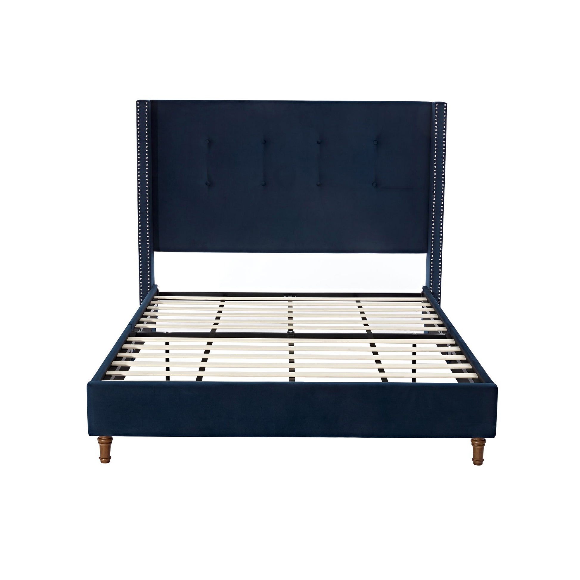 Peyton - Upholstered Bed With 54" High Headboard, Traditional Hand Buttoned Tufting - The Sleep Loft - Online Mattress Showroom NYC