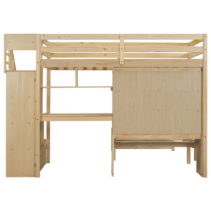 Loft Bed With Built In Desk And Staircase - The Sleep Loft - Online Mattress Showroom NYC