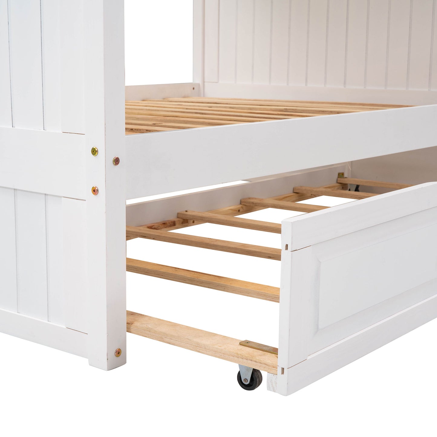 Bunk Bed With Twin Size Trundle, Guardrails - The Sleep Loft - Online Mattress Showroom NYC