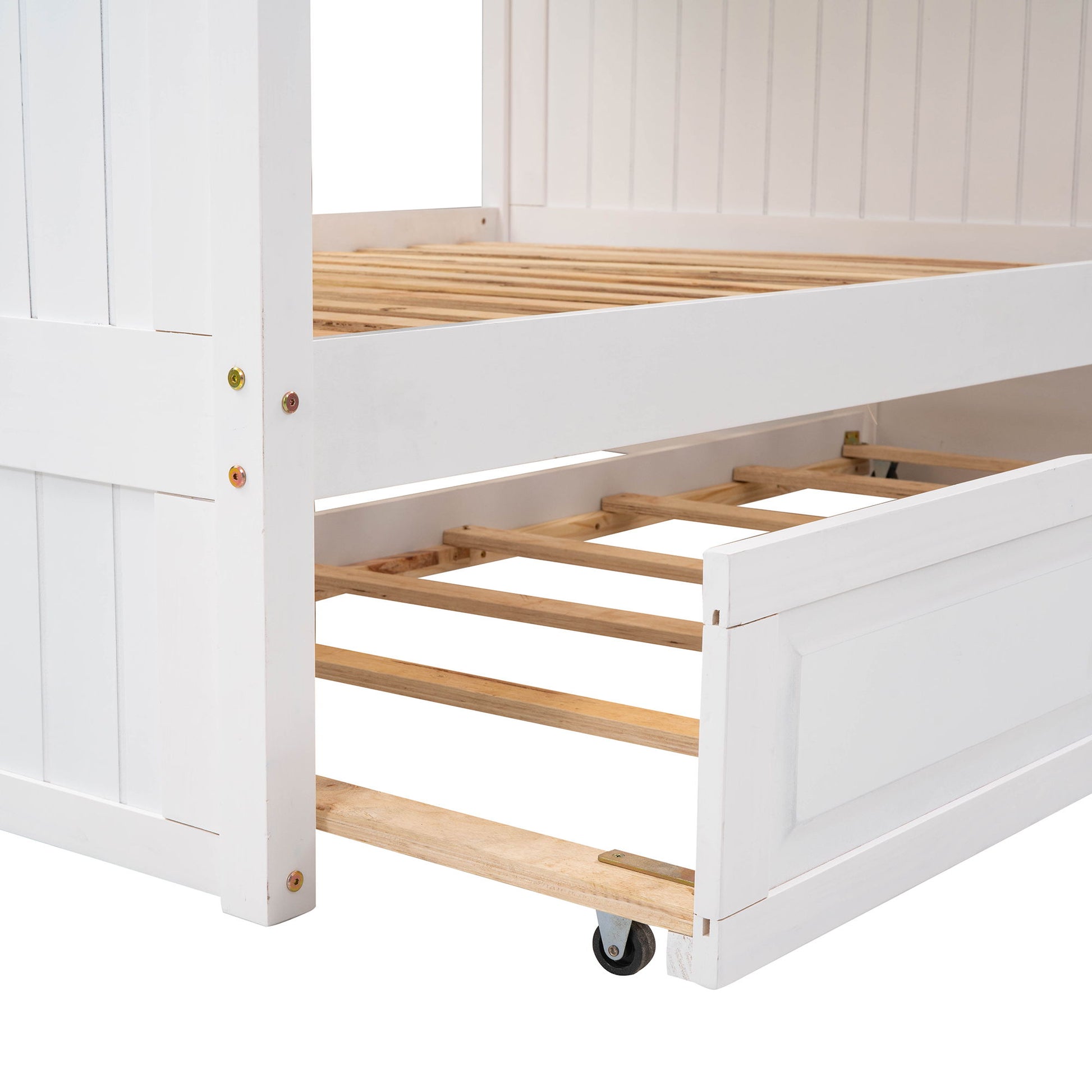 Bunk Bed With Twin Size Trundle, Guardrails - The Sleep Loft - Online Mattress Showroom NYC