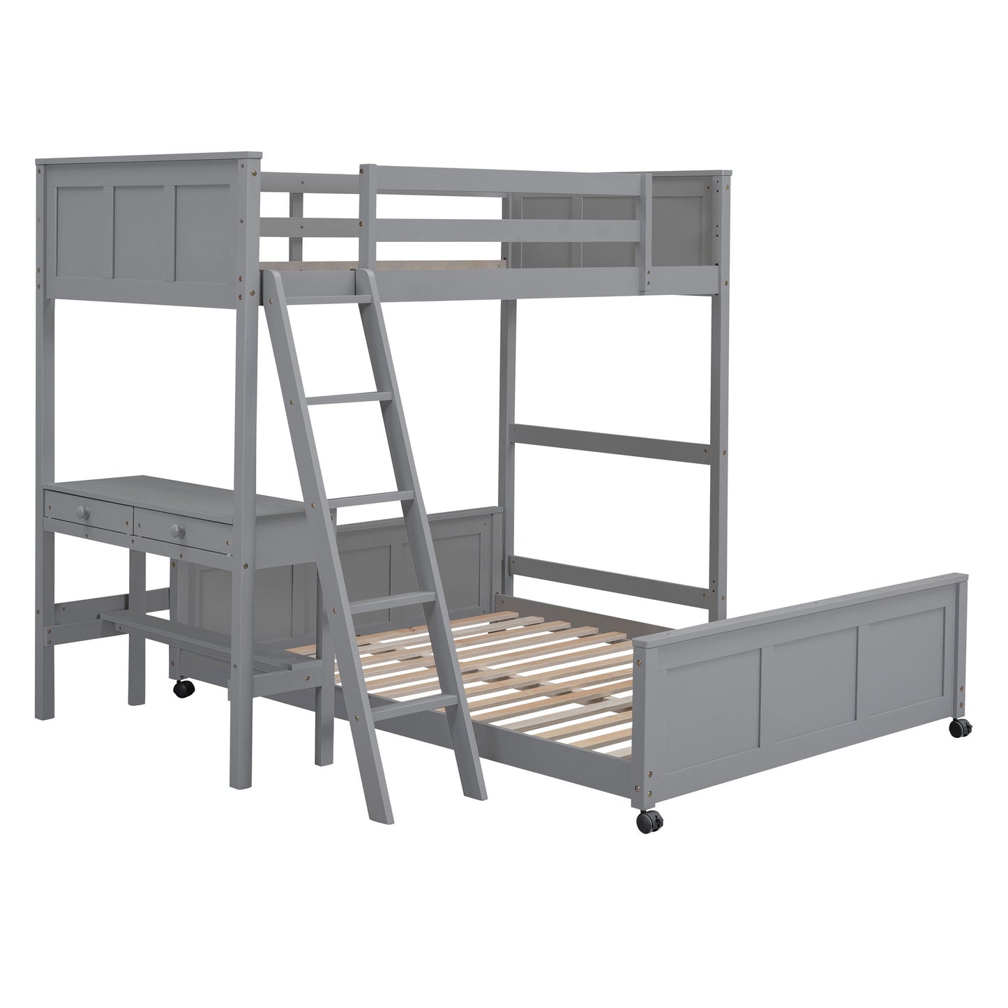 Full Over Full Bunk Bed With Desk - The Sleep Loft - Online Mattress Showroom NYC